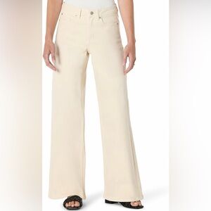 Amazon Essentials Women's Cream High Rise Wide Leg Jeans